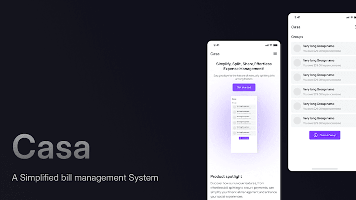 Cover image for CASA- A simplified app for Bill settlements.