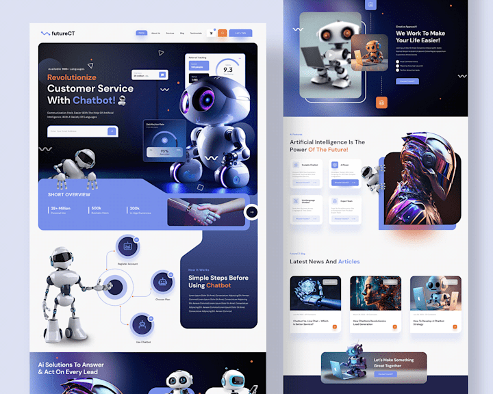 Cover image for FutureCT landing page UI/UX Design concept 