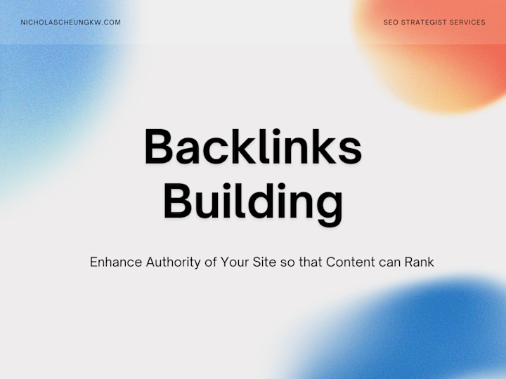 Cover image for Backlink Building