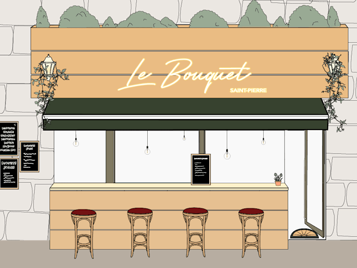 Cover image for Restaurant storefront illustration