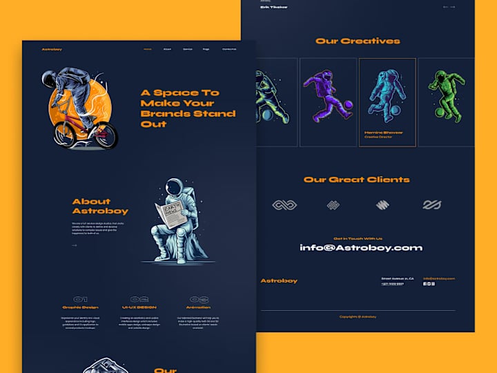 Cover image for Astroboy | Creative Agency Landing page