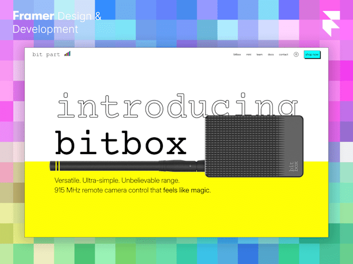 Cover image for BitBox by Bit Parts | Framer E-Commerce Site + Landing Pages