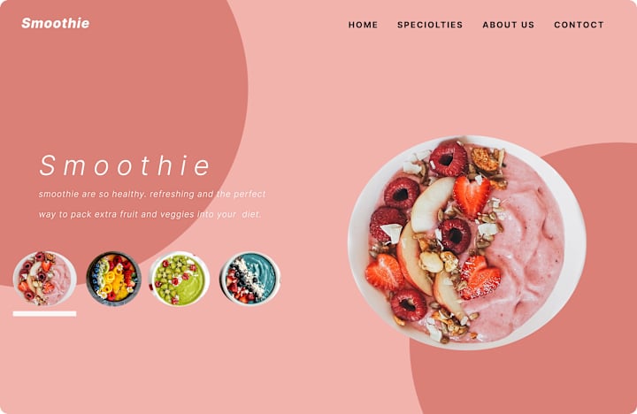 Cover image for Fruit Smoothie Website Design