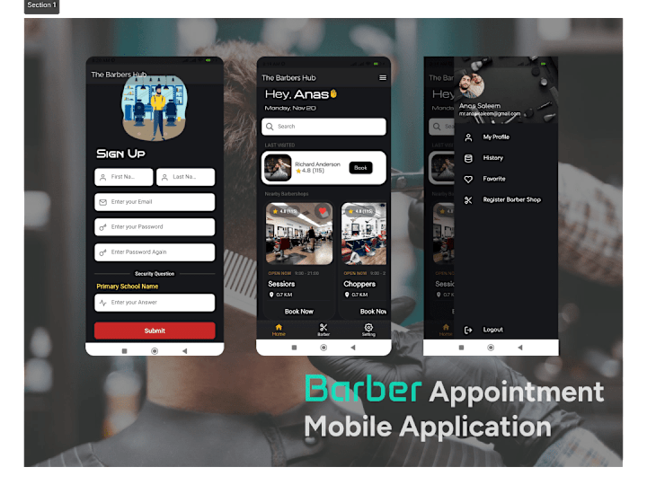 Cover image for Barber Appointment Mobile App