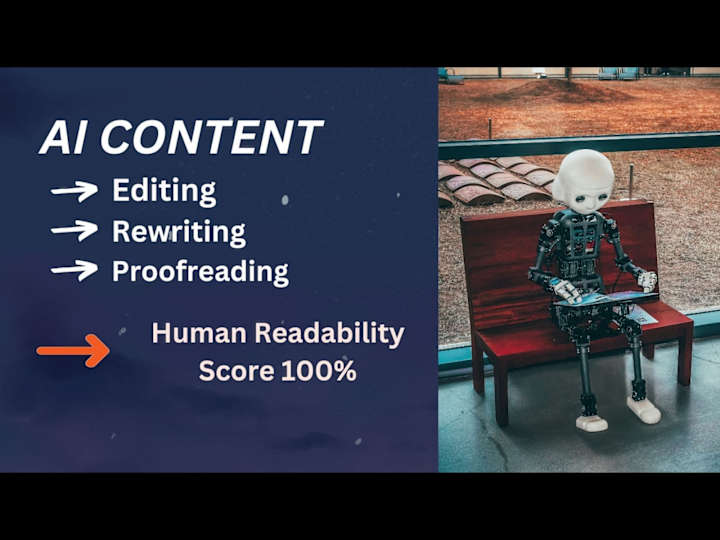 Cover image for I will manually edit, rewrite, and humanize AI generated content