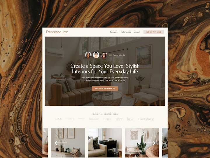 Cover image for Landing Page for Interior Designer