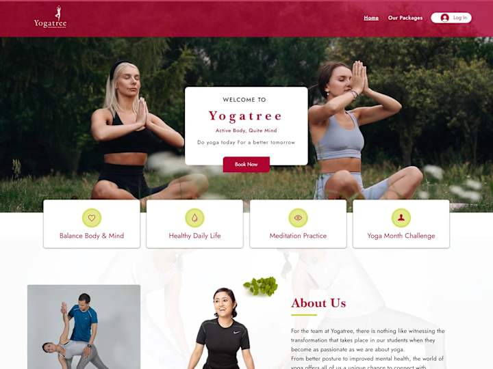 Cover image for Yoga Website Development (Wix)