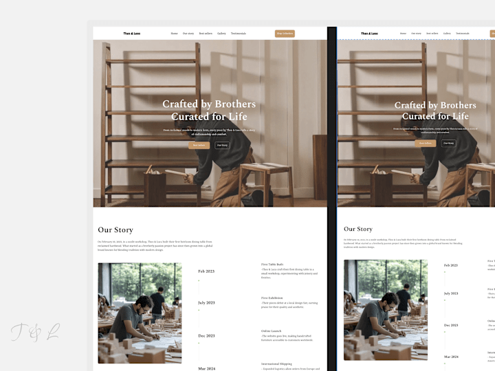 Cover image for Theo & Luca Landing Page Design & Development