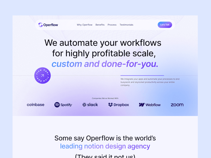 Cover image for Operflow Website