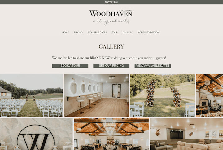 Cover image for Woodhaven Venue I Branding and Website Design 