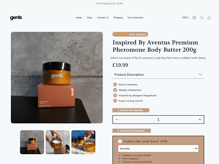 Cover image for Product Page Redesign for Gents Body Care