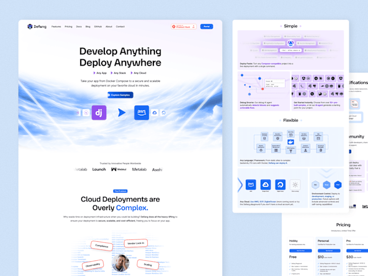 Cover image for Web Design + Brand for Defang.io