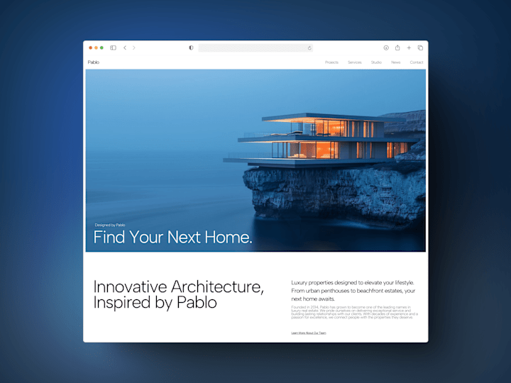 Cover image for Pablo- Real Estate Framer Template