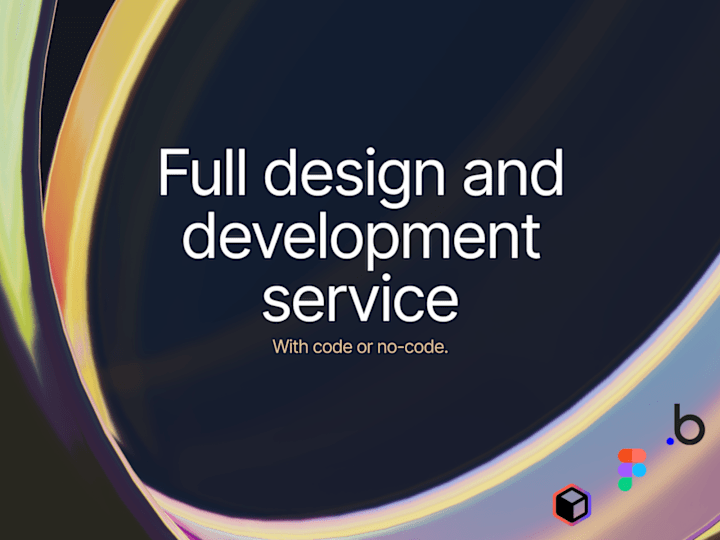 Cover image for Full design and development service.