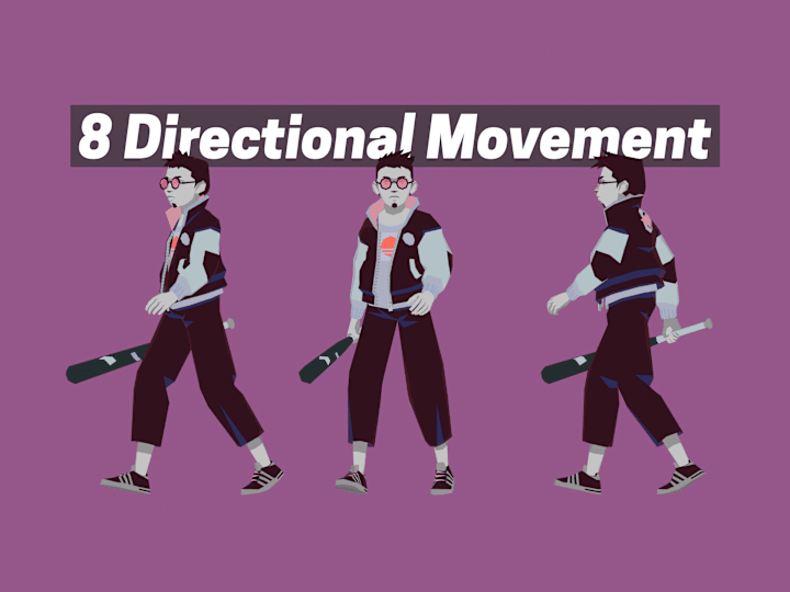 Cover image for Character Rigging and 8 Directional Movement Animation for Game.