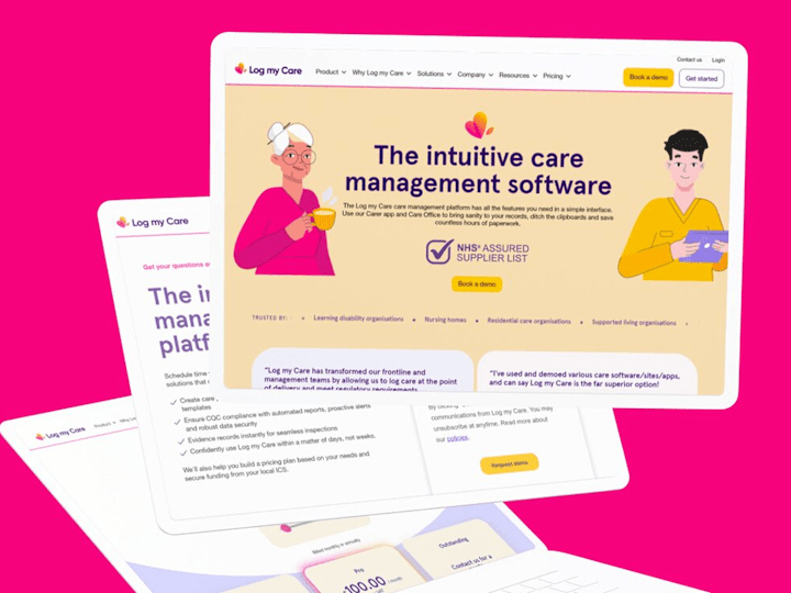 Cover image for Log My Care Website Redesign 