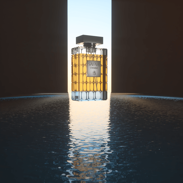 Cover image for Safari Perfume 3D Product Visualization
