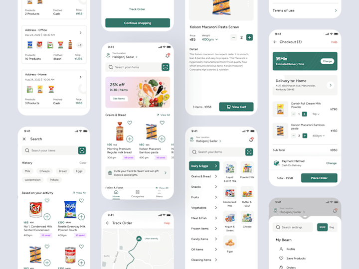 Cover image for Product Design: "BazEarn" Grocery App.