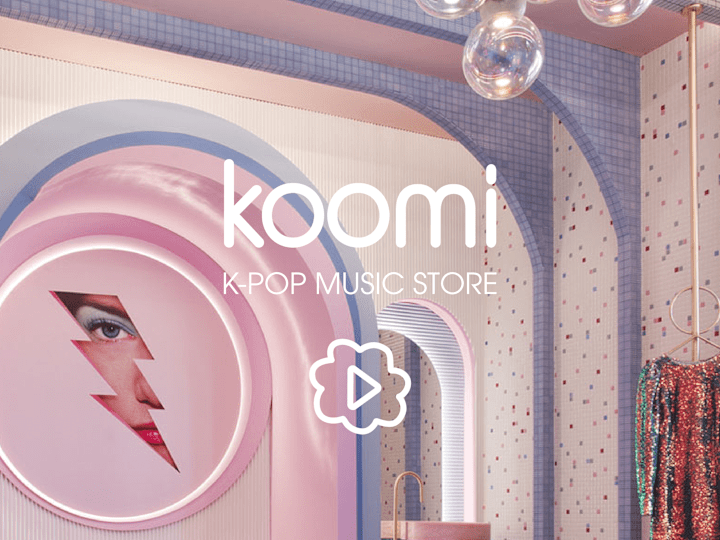 Cover image for Koomi K-pop Music Store Brand Identity & Web Design