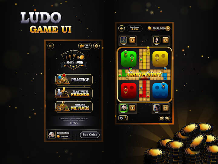 Cover image for 
Ludo Game UI Design - Games Bond