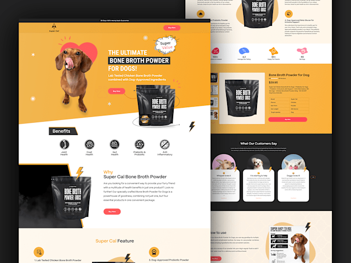 Cover image for Super Cal - Dog's Food Website