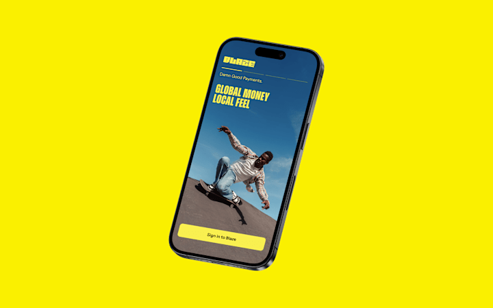 Cover image for Blaze mobile app design 