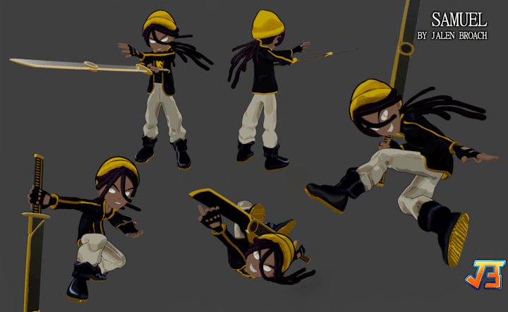Cover image for Samuel Character Design + 3D Model