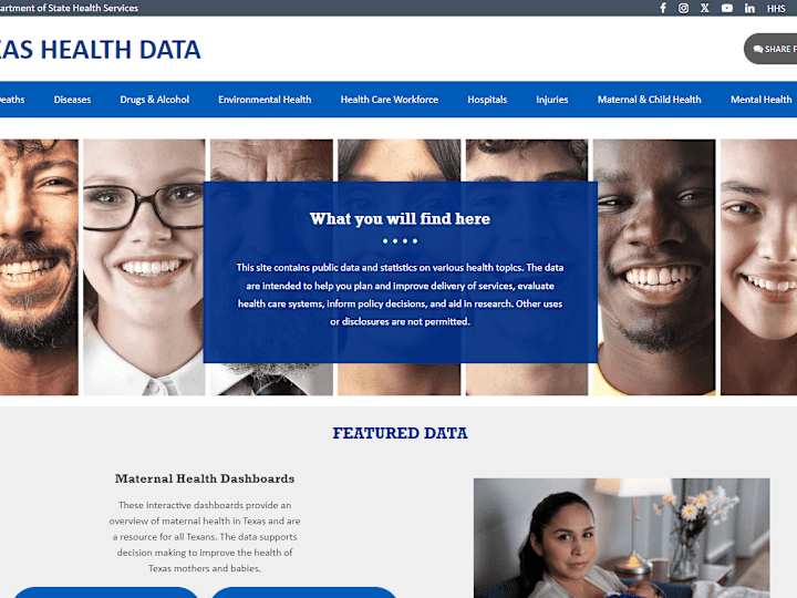 Cover image for Texas Health Data