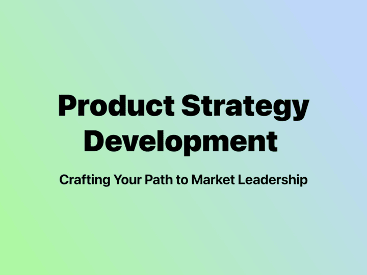 Cover image for Product Strategy Development 