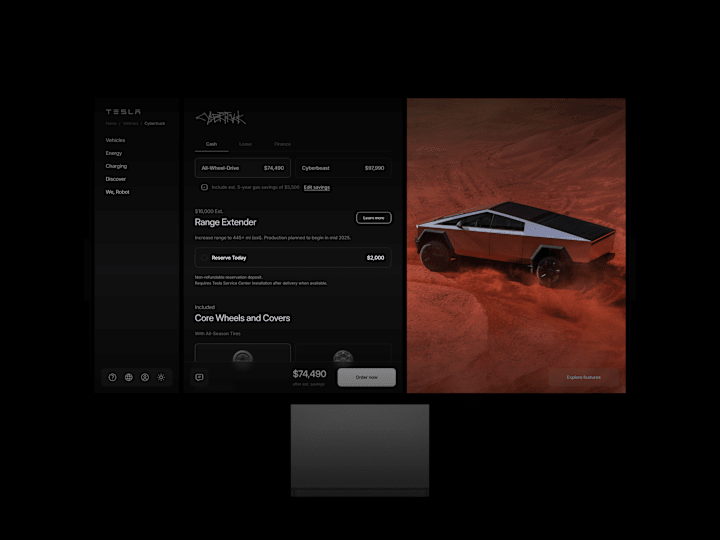 Cover image for Tesla Cybertruck order page redesign