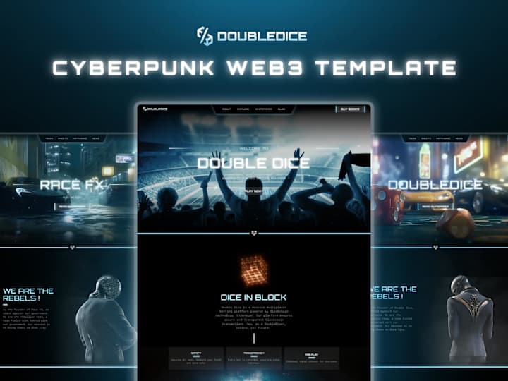 Cover image for DoubleDice — Cyberpunk Web3 Template