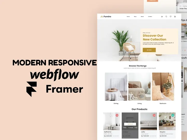 Cover image for design, redesign or develop responsive webflow website