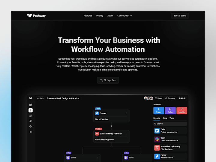 Cover image for Pathway: Multi-page Framer Website