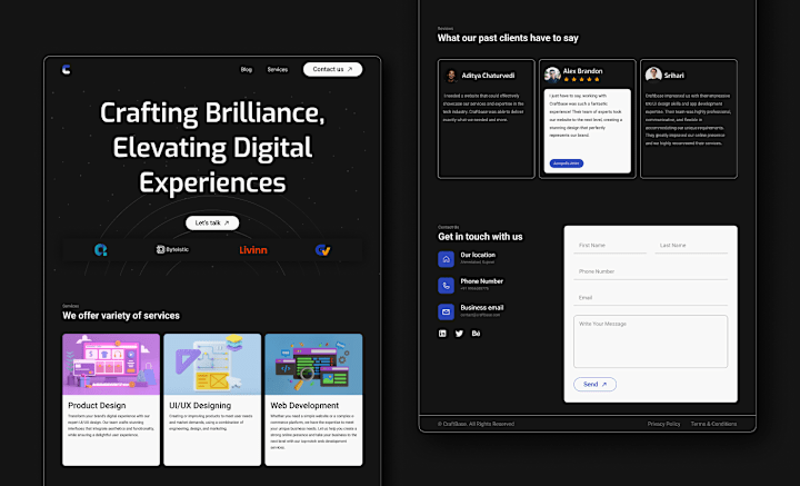 Cover image for CraftBase - Digital Agency Landing Page