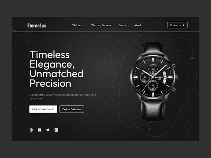 Cover image for Eterna Lux Premium Watch Website