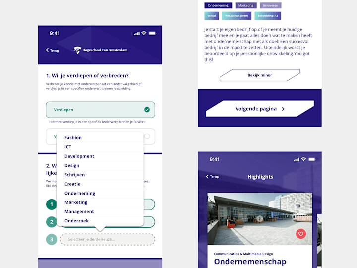 Cover image for Hogeschool van Amsterdam: Figma Web App Design