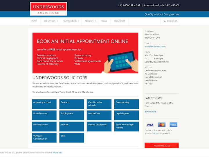Cover image for MODX Website for an Independent Solicitors in Hemel Hempstead