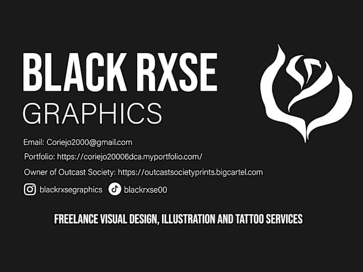 Cover image for Black Rxse Graphics Business Card