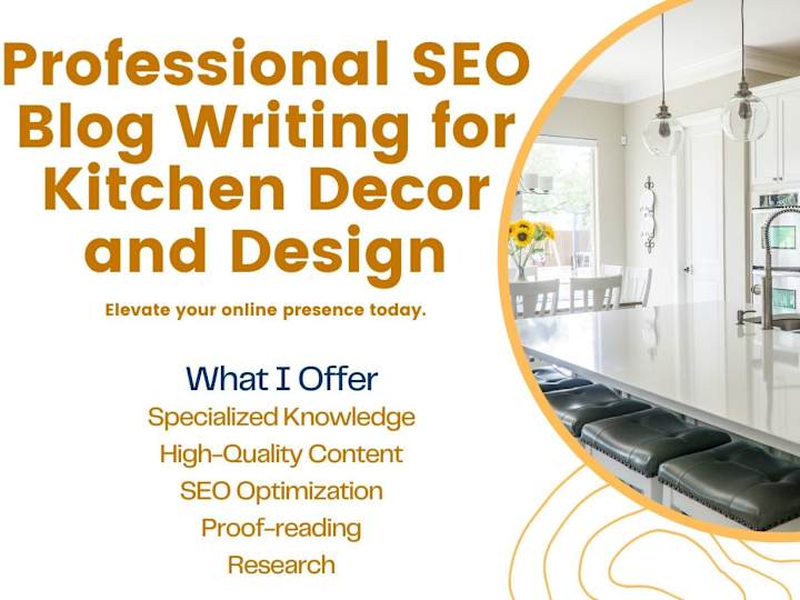 Cover image for SEO optimized kitchen design blog posts and articles