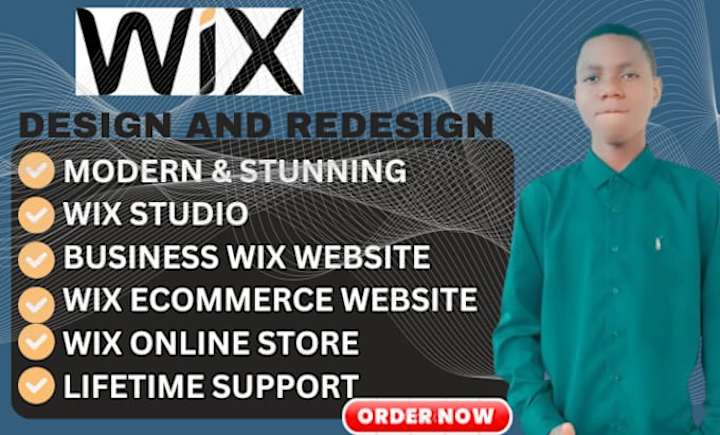 Cover image for I will design and redesign your wix website and be your wix sto…