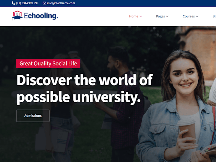 Cover image for Educational Wesbsite Landing Page 💻