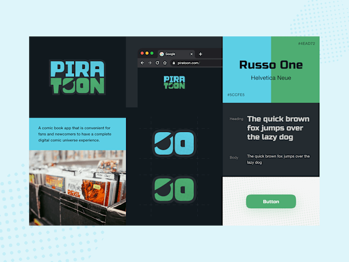 Cover image for 🦸‍♂️Piratoon - Comic Book App | Clean & Fancy Brand Identity