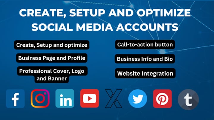 Cover image for I will perfectly create, setup and optimize social media.