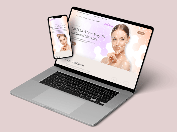 Cover image for 
Esthetician - Skin Care Landing Page Design