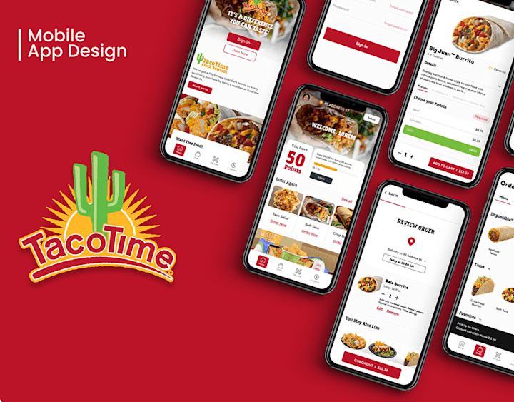 Cover image for Mobile app design for Taco Time