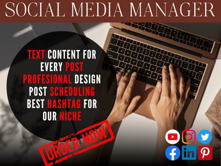 Cover image for social media marketing manager and content creator