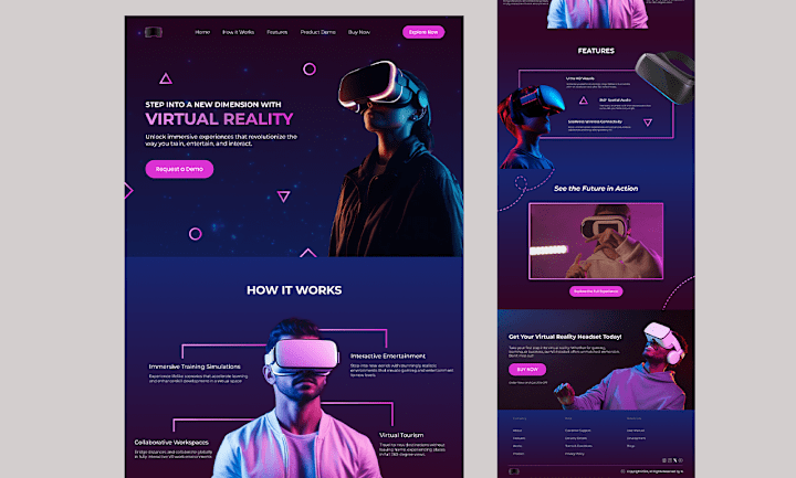 Cover image for VR Headset Landing Page