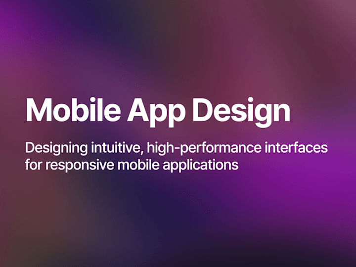 Cover image for Mobile App UI/UX Design