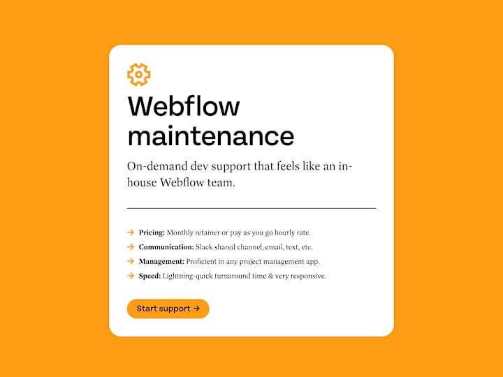 Cover image for Webflow Maintenance →