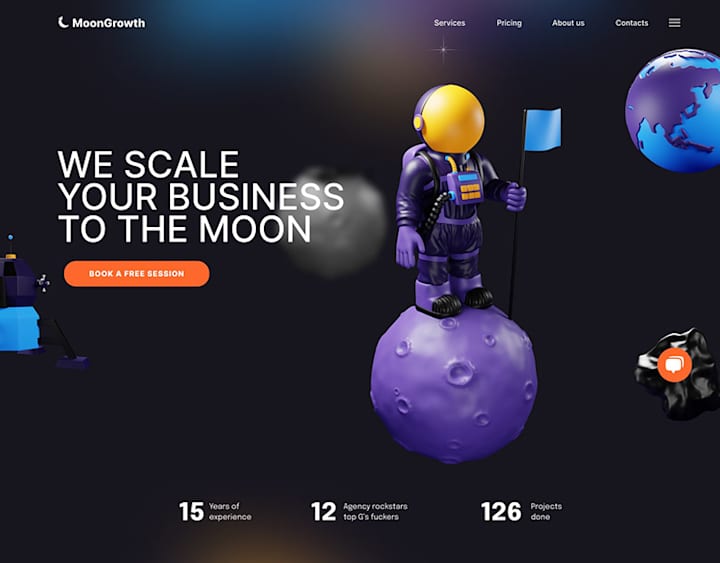 Cover image for MoonGrowth Landing Page